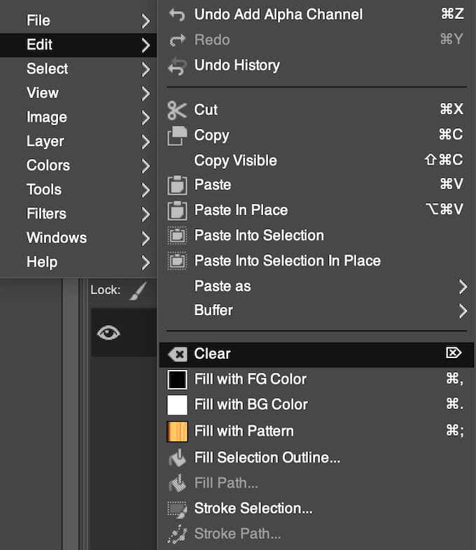 04_edit_clear - Online Tech Tips How to Create a Transparent Background in GIMP image 5 - 04_edit_clear