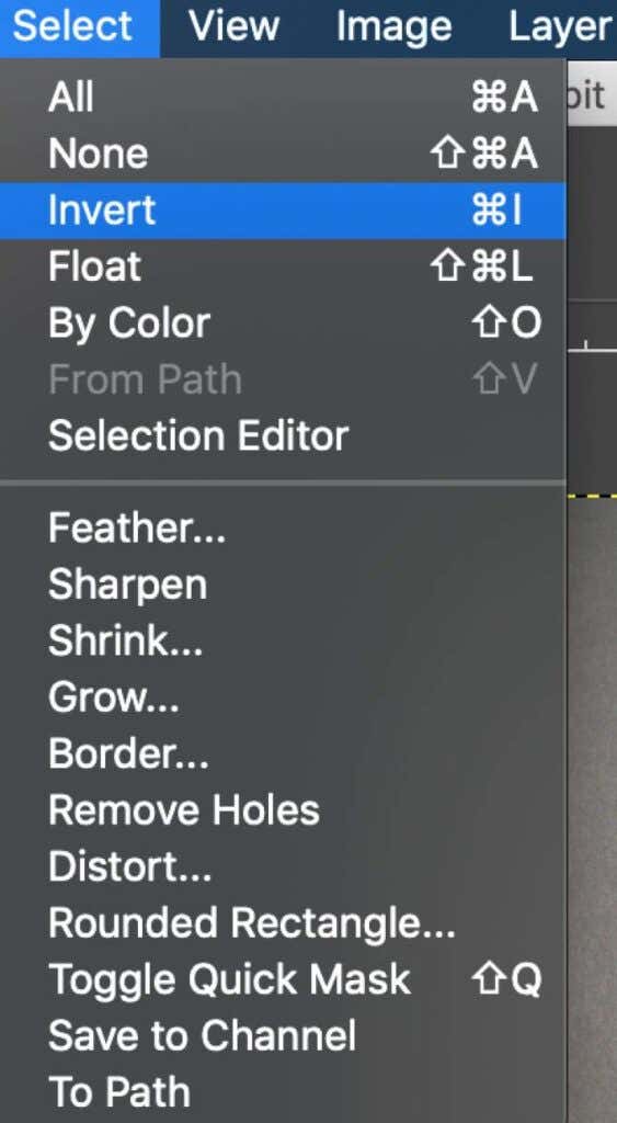 05_select_invert - Online Tech Tips How to Create a Transparent Background in GIMP image 6 - 05_select_invert