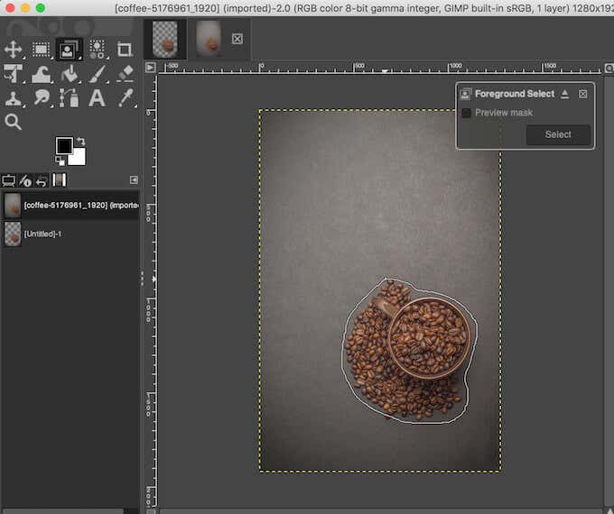 10_foreground-select_outline - Online Tech Tips How to Create a Transparent Background in GIMP image 11 - 10_foreground-select_outline