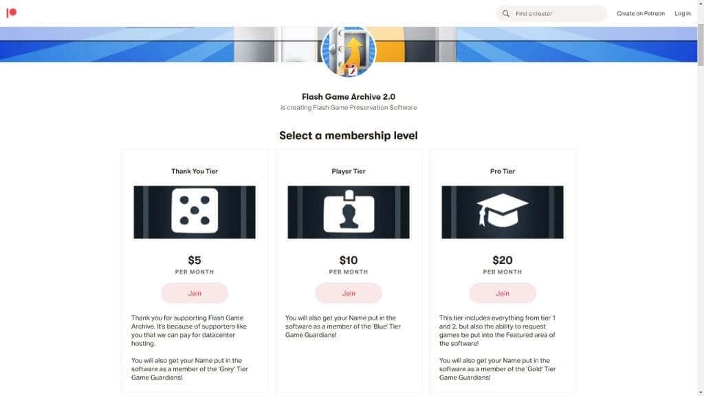 13-Patreon - Online Tech Tips Supporting the Flash Game Archive image - 13-Patreon