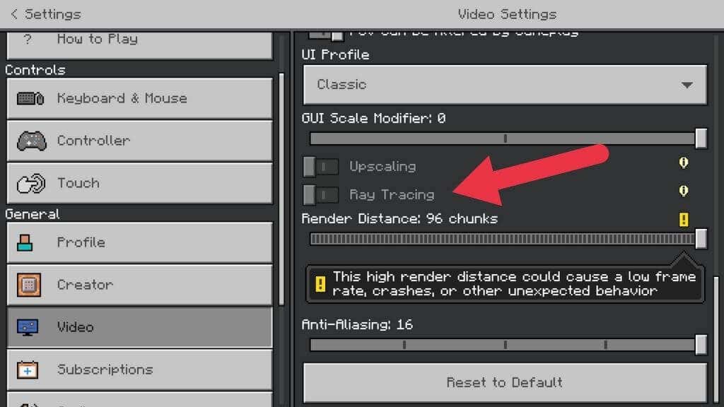 6-RT-Off - Online Tech Tips How to Turn on Ray Tracing in Minecraft image 3 - 6-RT-Off