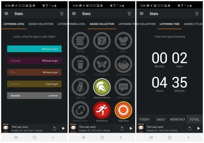 audible-stats - Online Tech Tips Navigating Audible image 2 - audible-stats