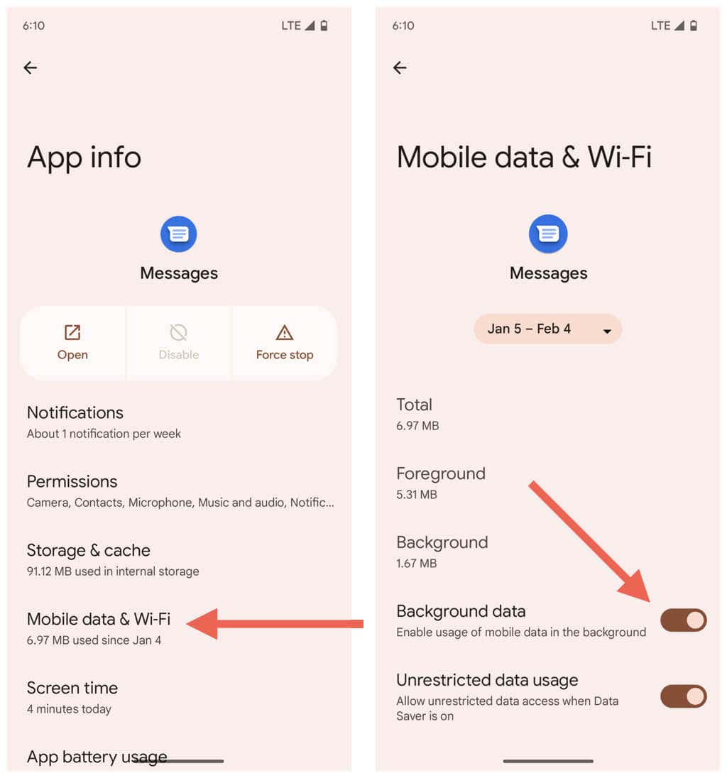 google-messages-not-downloading-mms-13-fixes-to-try-6-compressed - Online Tech Tips Enable Mobile Data in the Background image 2 - google-messages-not-downloading-mms-13-fixes-to-try-6-compressed