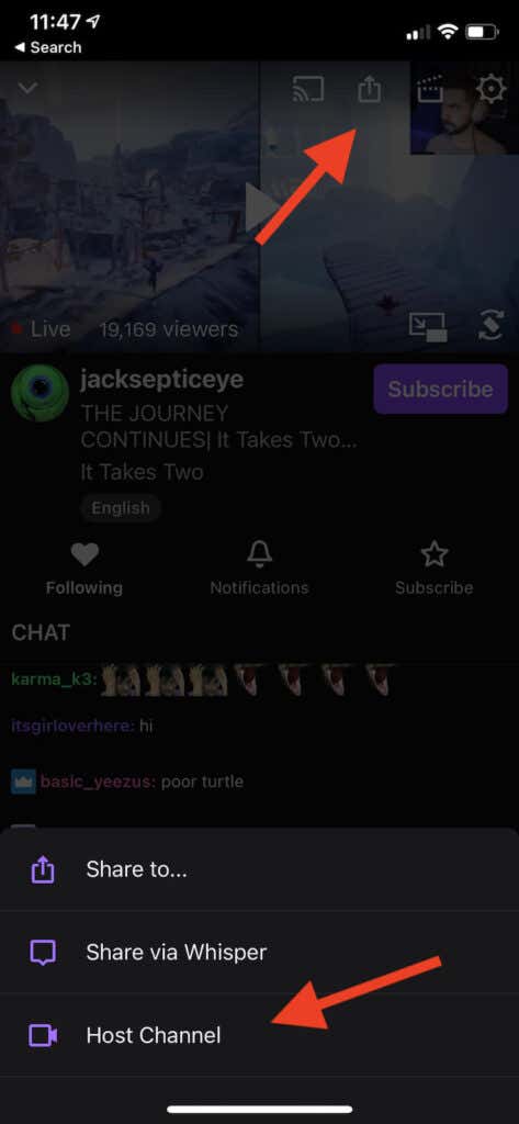 host_twitch_mobile - Online Tech Tips How to Use Host Mode on Mobile image - host_twitch_mobile