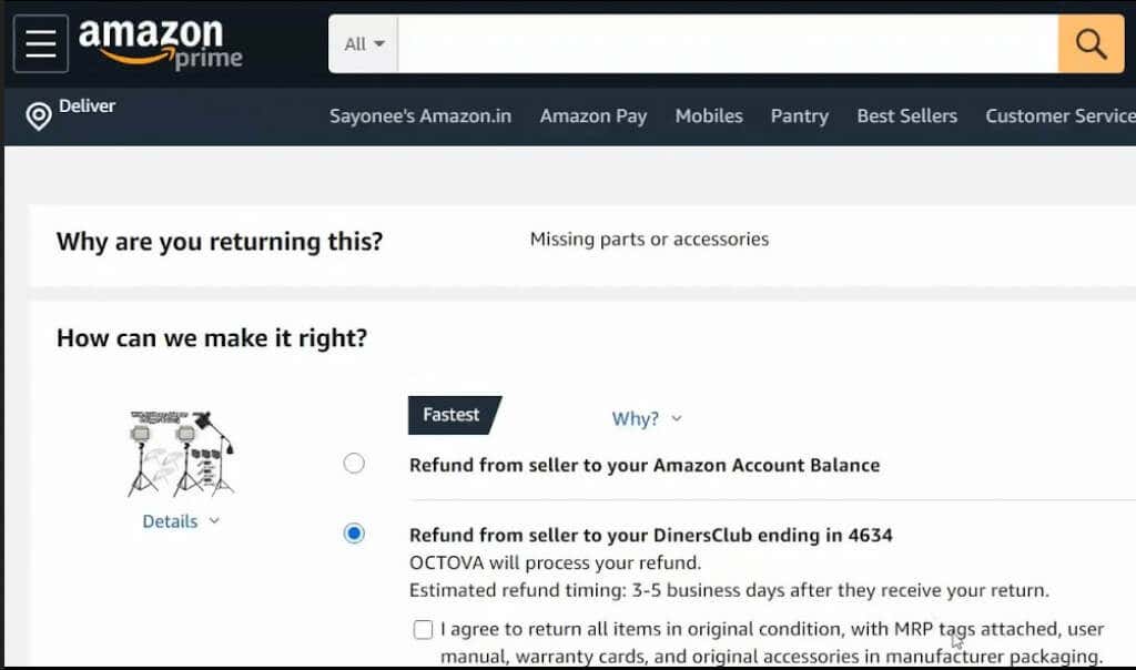 how-to-return-amazon-packages-via-ups-6-compressed - Online Tech Tips Choose a Refund choice when returning an Amazon item - how-to-return-amazon-packages-via-ups-6-compressed