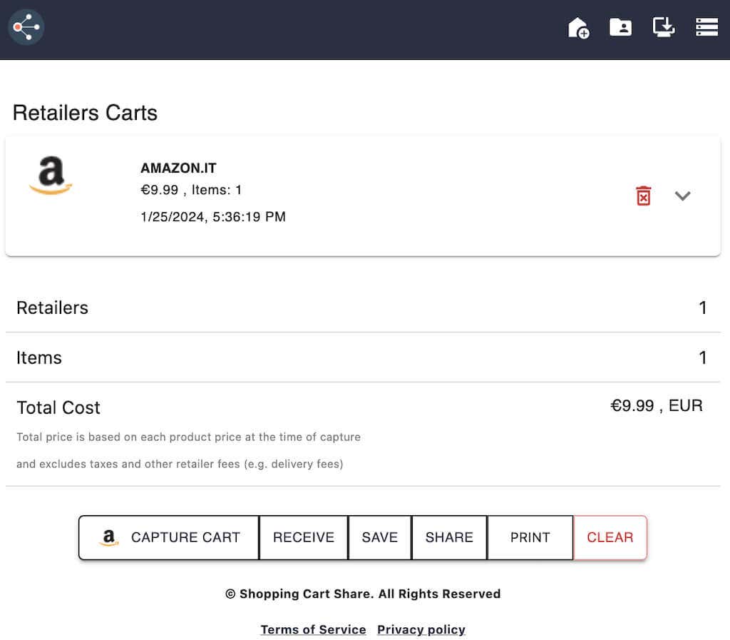 how-to-share-your-amazon-cart-15-compressed - Online Tech Tips Screenshot of Shopping Cart Share extension menu creating a shared cart - how-to-share-your-amazon-cart-15-compressed