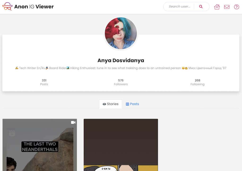 how-to-use-and-view-instagram-without-an-account-7-compressed - Online Tech Tips viewing Anya - how-to-use-and-view-instagram-without-an-account-7-compressed's Instagram profile through Anon IG Viewer