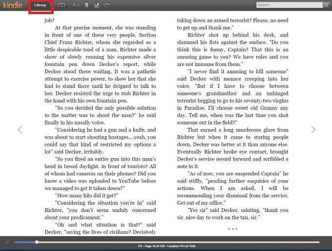 How To Use The Amazon Cloud Reader App image 5 - Library-Button