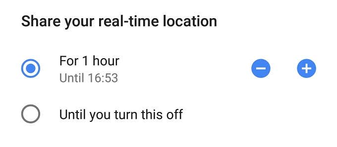 Location Sharing Duration - Online Tech Tips Use Google Location Sharing to Keep Track of Loved Ones image 5 - Location Sharing Duration