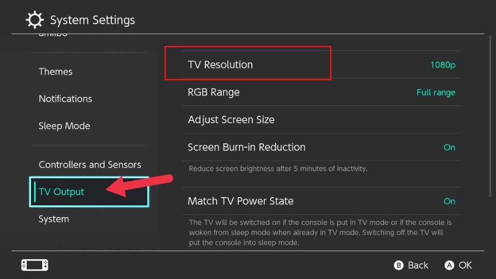 nintendo-switch-not-connecting-to-tv-12-ways-to-fix-4-compressed - Online Tech Tips Check Your Output Settings image 2 - nintendo-switch-not-connecting-to-tv-12-ways-to-fix-4-compressed
