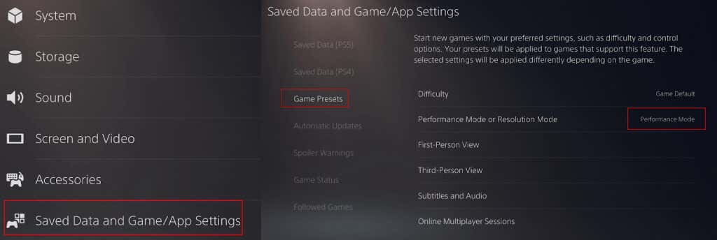 playstation-ps5-screen-flickering-10-ways-to-fix-8-compressed - Online Tech Tips Enable Performance Mode image - playstation-ps5-screen-flickering-10-ways-to-fix-8-compressed
