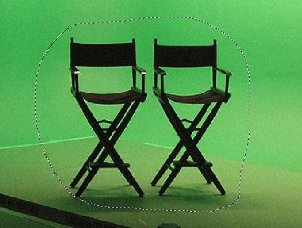 select-green-screen-area - Online Tech Tips How to Add a Background To a Badly Lit Green Screen image - select-green-screen-area