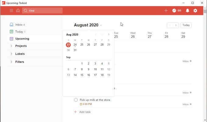 todoist-dropdowns-hard-to-close - Online Tech Tips ToDoist Desktop App Main Page Features image 2 - todoist-dropdowns-hard-to-close