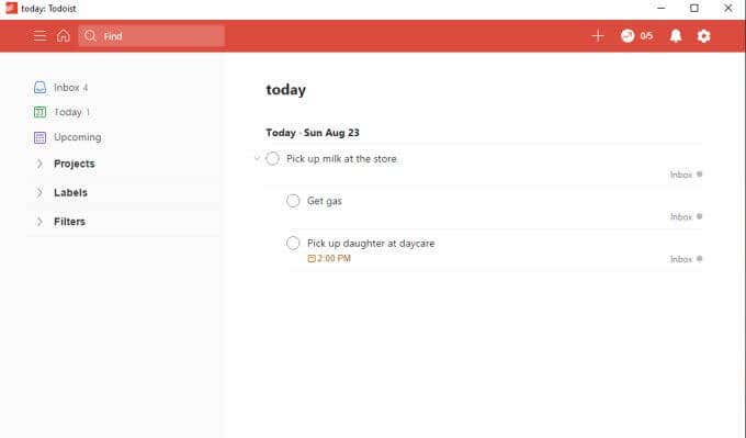 todoist-subtasks-displayed - Online Tech Tips ToDoist Desktop App Main Page Features image - todoist-subtasks-displayed