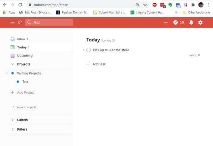 todoist-web - Online Tech Tips Other Observations About ToDoist Desktop image - todoist-web