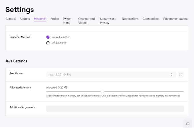 TwitchLauncher - Online Tech Tips Method Three: Allocate RAM Using The Twitch/Curse Launcher image - TwitchLauncher