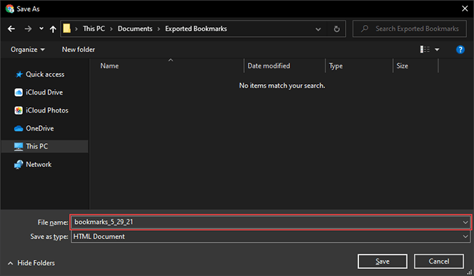 03-Save-Bookmarks-to-HTML - Online Tech Tips Export Bookmarks in Google Chrome image 3 - 03-Save-Bookmarks-to-HTML