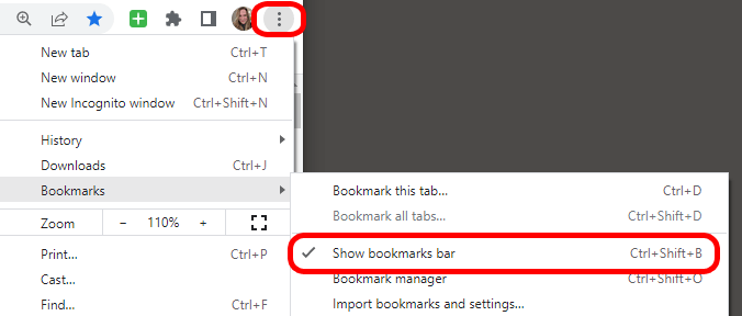 03ShowBookmarksBar - Online Tech Tips How to View Google Chrome Bookmarks image 2 - 03ShowBookmarksBar