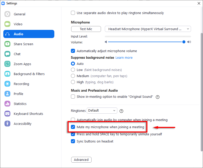 06-Always-Mute - Online Tech Tips Enable Auto-Mute When Joining Zoom Meetings image 3 - 06-Always-Mute