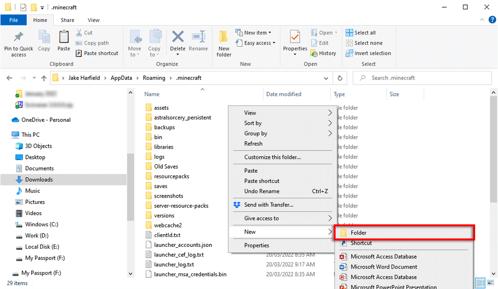 06-New-Folder - Online Tech Tips How to Install Mods in Minecraft: Java Edition image 5 - 06-New-Folder