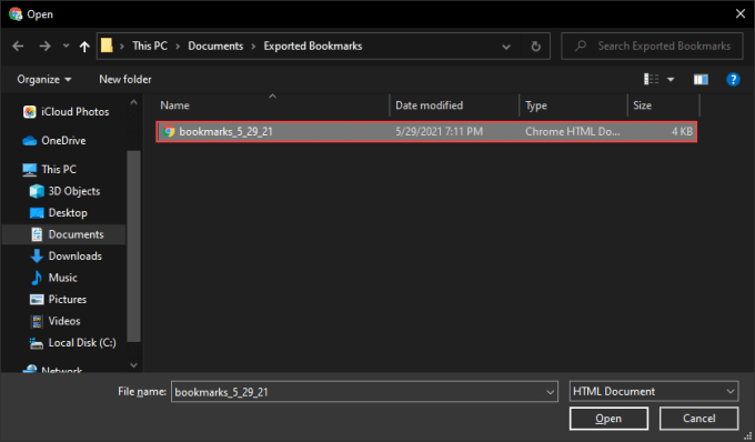 06-Select-HTML-File - Online Tech Tips Import Bookmarks in Google Chrome image 2 - 06-Select-HTML-File