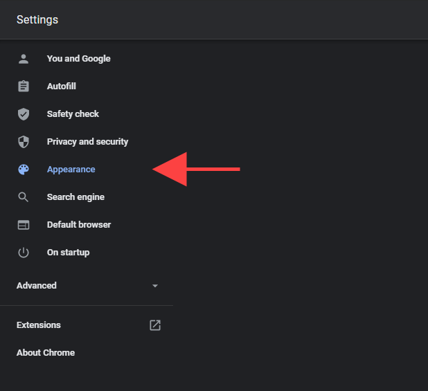 08-Chrome-Appearance-Settings - Online Tech Tips Remove Yahoo! Search from Startup image 3 - 08-Chrome-Appearance-Settings