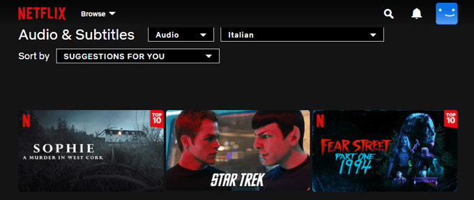 09Italian - Online Tech Tips Searching Netflix by Audio or Subtitle Language image - 09Italian