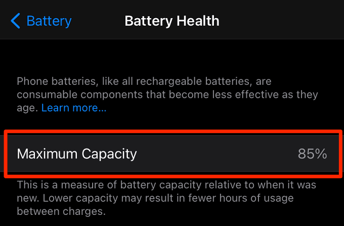 10-iphone-battery-health-maximum-capacity - Online Tech Tips Your Battery Is Old or Defective image - 10-iphone-battery-health-maximum-capacity