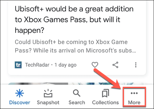 11-Google-App-More-Option - Online Tech Tips Turning Off Google SafeSearch in the Google Search App on Android image - 11-Google-App-More-Option