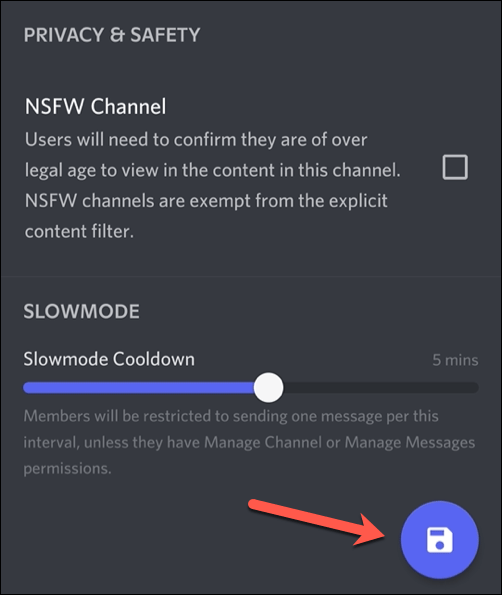 12-Discord-Mobile-Save-Channel-Settings - Online Tech Tips How to Enable or Disable Slow Mode on Mobile Devices image 6 - 12-Discord-Mobile-Save-Channel-Settings