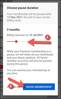 16-YT-Android-Pause-Options - Online Tech Tips How to Pause or Cancel a YouTube Premium Subscription on Mobile Devices image 6 - 16-YT-Android-Pause-Options