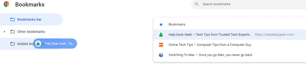 16DragBookmark - Online Tech Tips How to Organize Your Chrome Bookmarks image 5 - 16DragBookmark