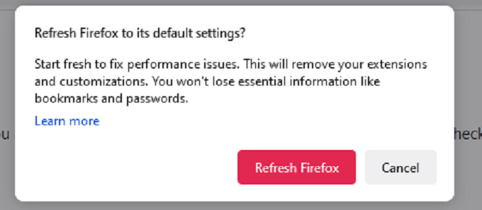 17-Confirm-Refresh - Online Tech Tips Tips to Speed Up Firefox image 18 - 17-Confirm-Refresh