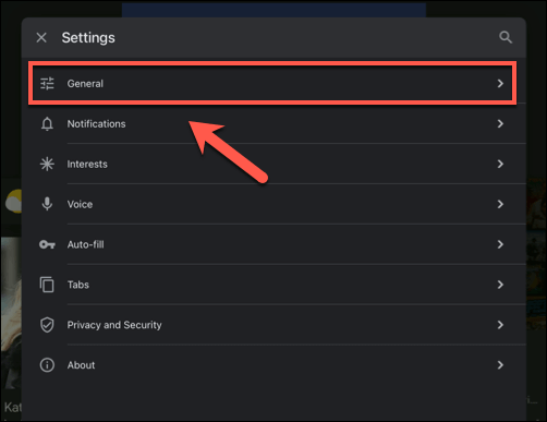 17-Google-App-iPad-General-Settings-Option - Online Tech Tips Turning Off Google SafeSearch in the Google Search App on iPhone and iPad image 3 - 17-Google-App-iPad-General-Settings-Option