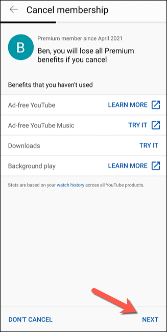 17-YT-Android-Premium-Lost-Perks - Online Tech Tips How to Pause or Cancel a YouTube Premium Subscription on Mobile Devices image 7 - 17-YT-Android-Premium-Lost-Perks