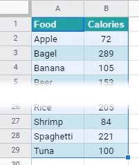 18-vlookup-calorie-counter-1 - Online Tech Tips Example 2: Using VLOOKUP to Calculate Daily Calories image - 18-vlookup-calorie-counter-1