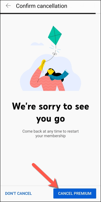 19-YT-Android-Confirm-Premium-Cancellation - Online Tech Tips How to Pause or Cancel a YouTube Premium Subscription on Mobile Devices image 9 - 19-YT-Android-Confirm-Premium-Cancellation
