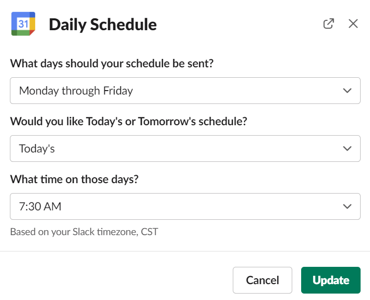 21DailySchedule - Online Tech Tips What Can You Do with the Google Calendar Slack Integration? image 7 - 21DailySchedule