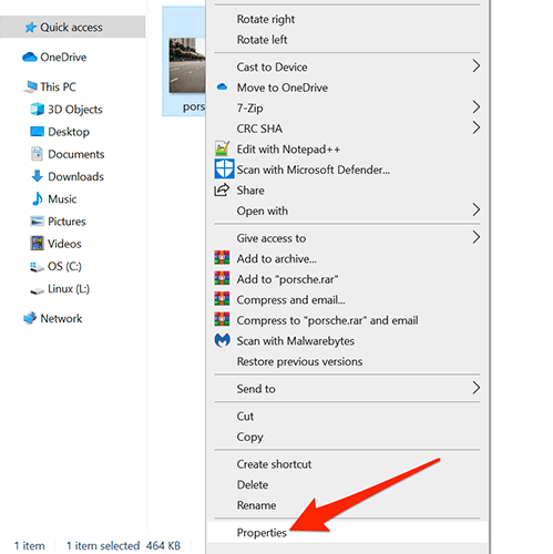 23-photo-properties - Online Tech Tips On Windows right-click the image for which you want to reduce the file size and choose Properties - 23-photo-properties