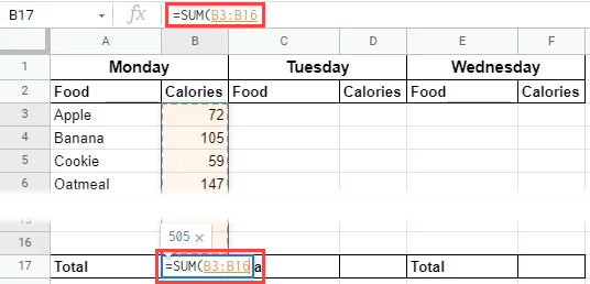 26-vlookup-calorie-counter-7a - Online Tech Tips Example 2: Using VLOOKUP to Calculate Daily Calories image 9 - 26-vlookup-calorie-counter-7a