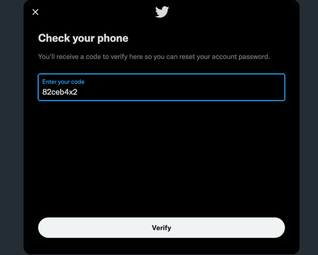 4-Enter-Code - Online Tech Tips How to Reset Your Forgotten Twitter Password from the Web image 4 - 4-Enter-Code