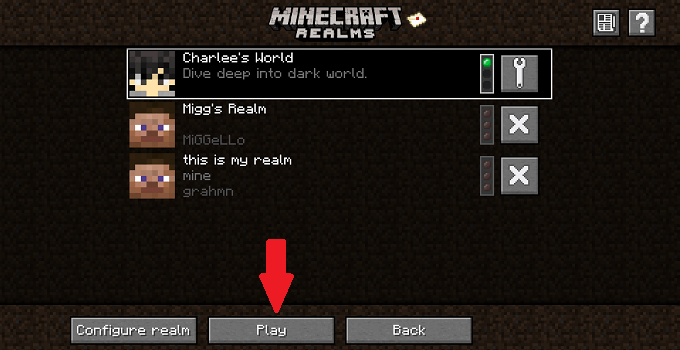 4-Select-Play - Online Tech Tips How to Join a Minecraft Realm image 4 - 4-Select-Play