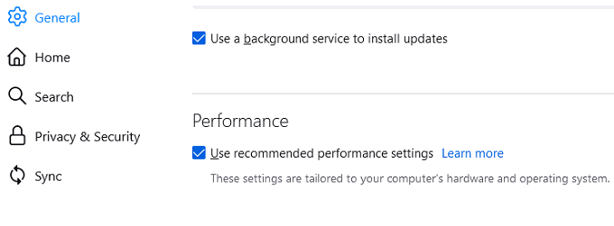 4-Use-recommended-performance - Online Tech Tips Tips to Speed Up Firefox image 3 - 4-Use-recommended-performance