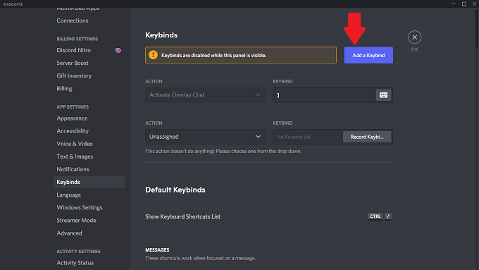 5-Add-a-Keybind - Online Tech Tips How to Enable Discord Streamer Mode image 5 - 5-Add-a-Keybind