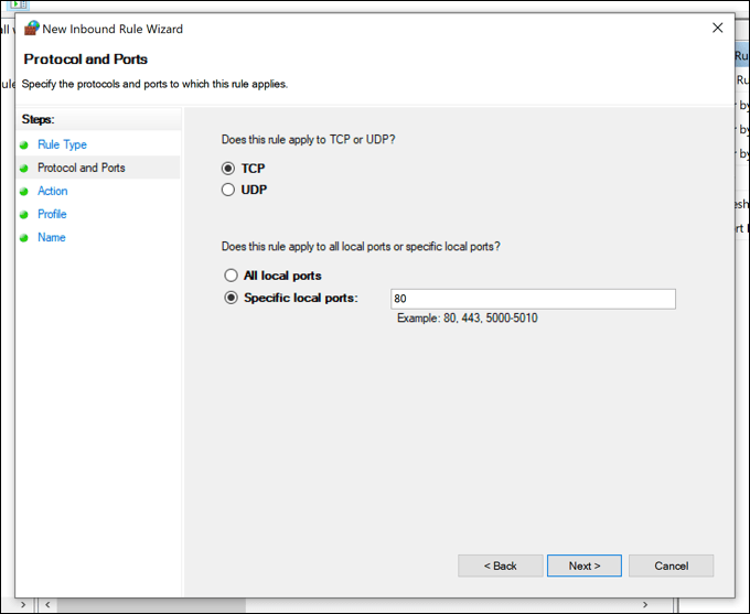 9-Windows-Firewall-Rule-Example - Online Tech Tips How to Set Up Port Forwarding on Your Network image 5 - 9-Windows-Firewall-Rule-Example