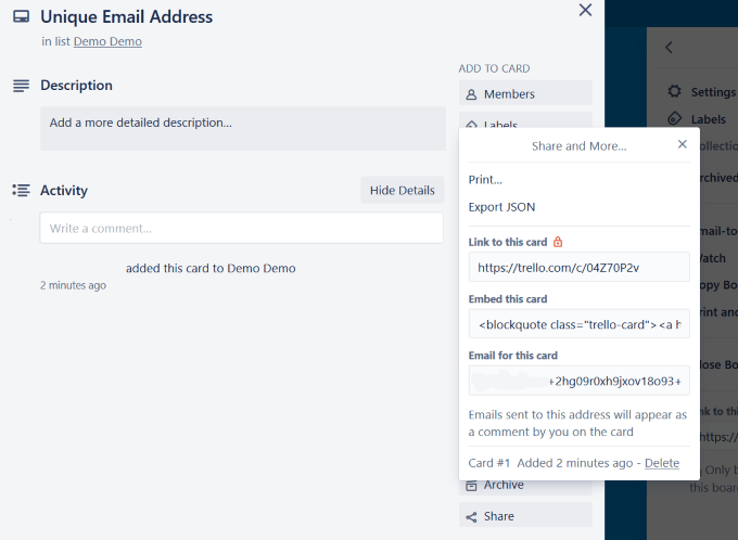 card-unique-email-address - Online Tech Tips Turn Emails Into Trello Cards image 2 - card-unique-email-address