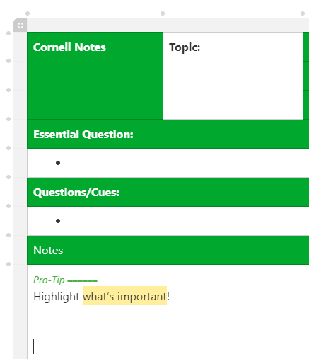 cornell-notes-template-evernote - Online Tech Tips Cornell Notes image - cornell-notes-template-evernote