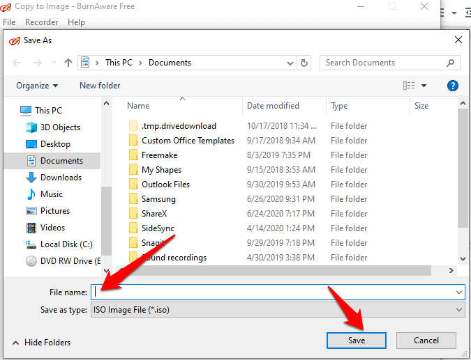 create-mount-burn-iso-image-files-free-file-name-save - Online Tech Tips How To Create ISO Files For Free On Windows 10 image 3 - create-mount-burn-iso-image-files-free-file-name-save