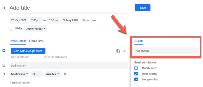 Google-Calendar-Invite-Users - Online Tech Tips Scheduling a Google Meet Meeting image 2 - Google-Calendar-Invite-Users