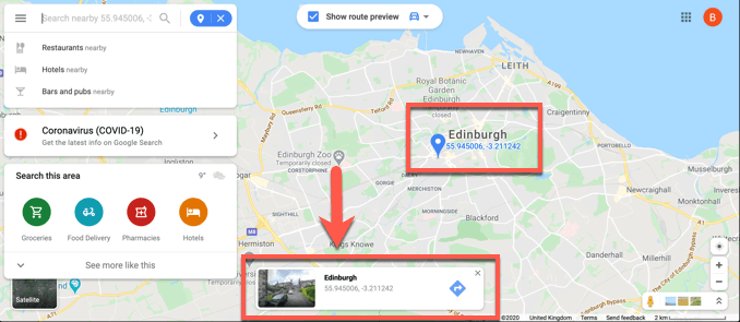 Google-Maps-Desktop-Custom-Pin - Online Tech Tips How To Drop a Pin In Google Maps On Desktop Devices image 2 - Google-Maps-Desktop-Custom-Pin